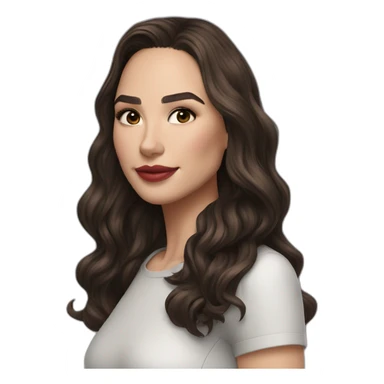 Gal Gadot cabelo liso sticker