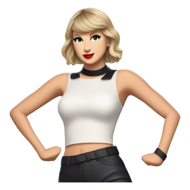 Taylor Swift in the Archer Pose on the Eras Tour Stage  sticker