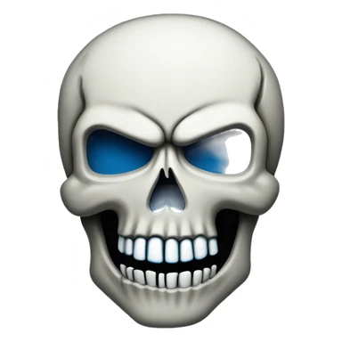 the skull of the punisher colored in blue  sticker