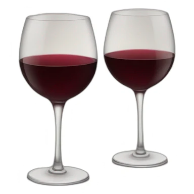 Two glasses of red wine are clinking sticker