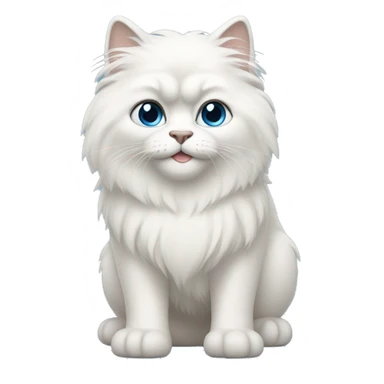 Himalayan white full body with blue eyes and champagne tipped ears and tail  sticker