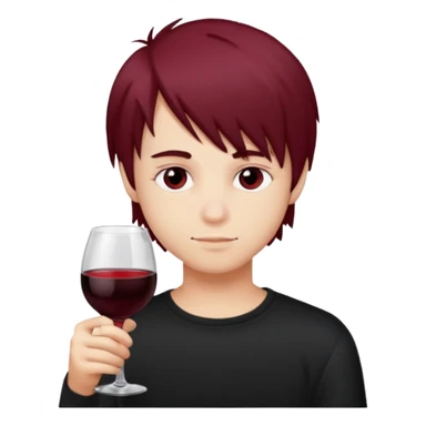 Bebendo vinho  adolescente emo masculino sticker