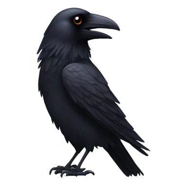 Raven with a knife sticker