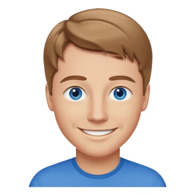 Julian Garner with blue eyes, light brown hair sticker