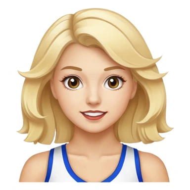 senior elite cheerleader blonde allstar cheerleader sticker