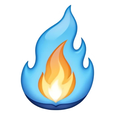 light blue flame recolour removing red, orange and yellow, while adding shadows of blue and dark blue sticker