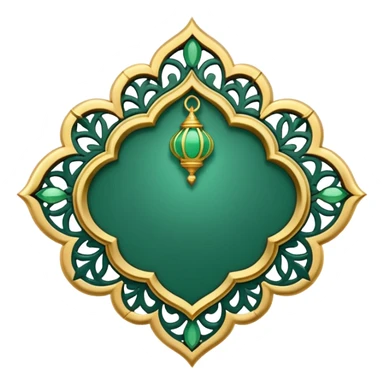 Jade and gold Ramadan filigree sticker