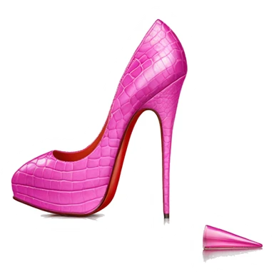 louboutin pink so kate crocodile stiletto sticker