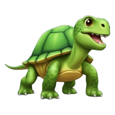 Tortue sur dinosaures sticker