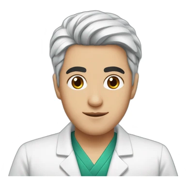 Siamak Badie pharmacist DARK iranian young short hair sticker
