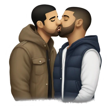 drake kissing drake  sticker