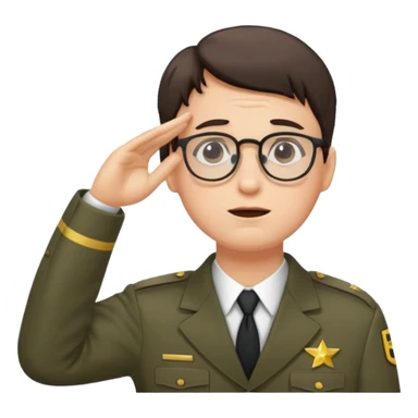 glasses Salute with tear coming out eye sticker