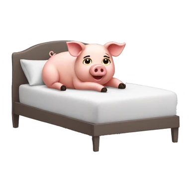 Piggy on a bed sticker