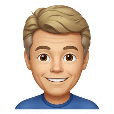 Russ Tamblyn with dark blonde hair sticker