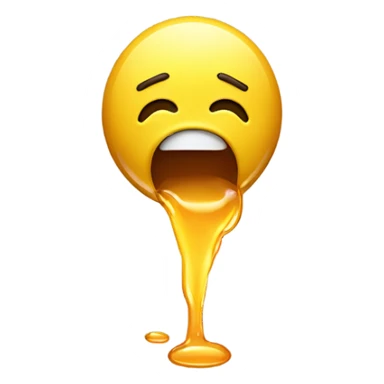 Yellow emoji face vomiting honey  sticker