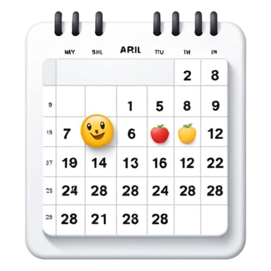 April 2025 calendar sticker