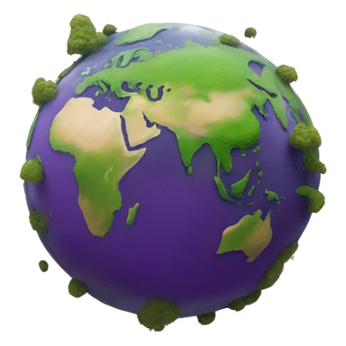 earth but some of the land is really polluted (polluted land is indicted as purple) sticker