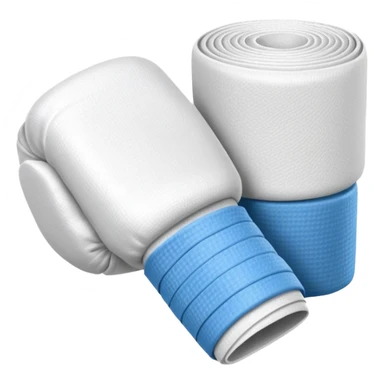 boxing hand wraps object icon, rolled athletic bandage for hands, white fabric texture, sporty combat gear, clean detailed look, 3D cartoon, mobile game icon style, centered, clean background, no text, no watermark
 sticker