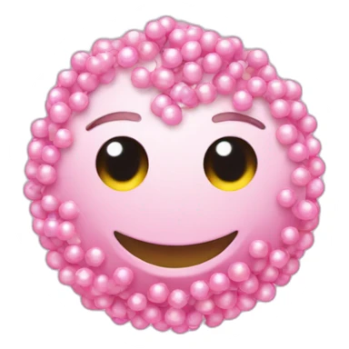 Du fil avec des perles rose dessus  sticker