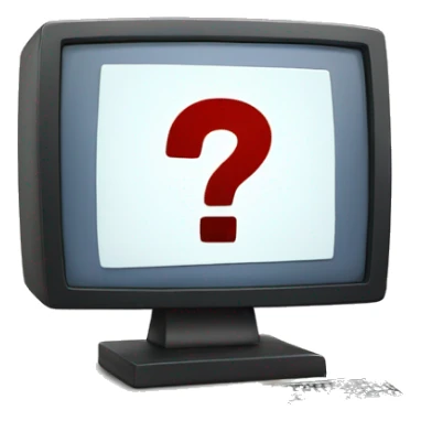 computer with a question mark on the screen  sticker