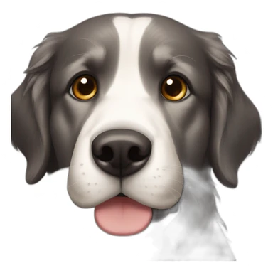 black golden retriever with brown eyes and white patch around nose sticker