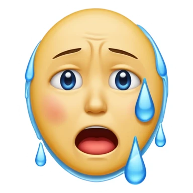 Emoji crying in agony sticker
