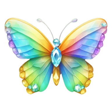 One Rainbow-Diamond-Gem-Butterfly-Crystal-Fly sticker