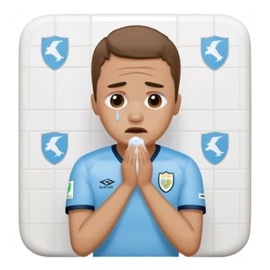 A SS Lazio fan crying on the toilette sticker
