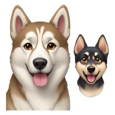 Husky and german sheperd mix sticker