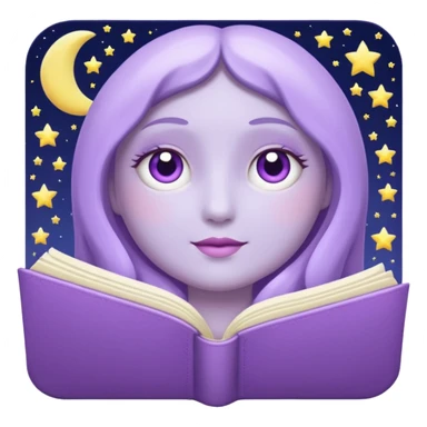 lilac diary moon mais claro sticker