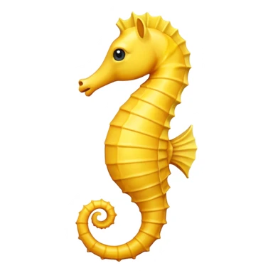 yellow seahorse sticker