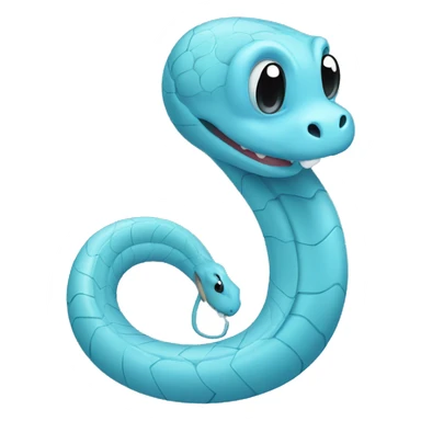 Light blue snake sticker