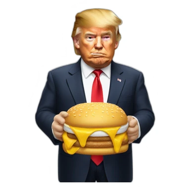 Donald-trump-eating-mcdonalds sticker
