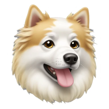 White and blonde spots spitz sticker