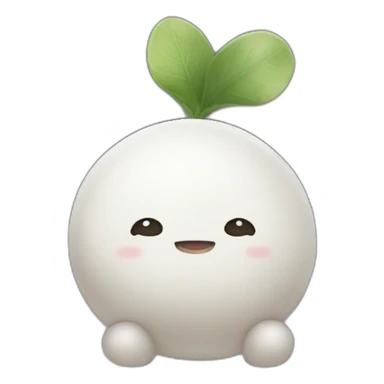 big white mochi sticker