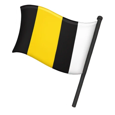 black yellow white flag sticker