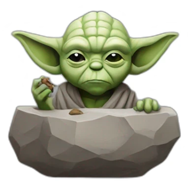 Stone yoda smoker sticker