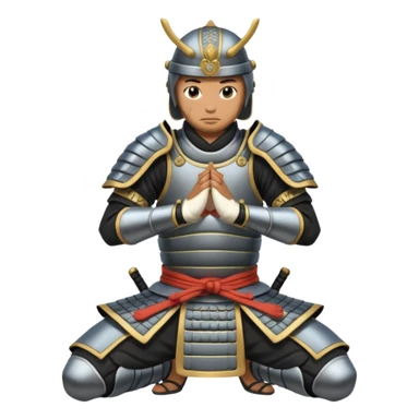 kneeling samurai sticker