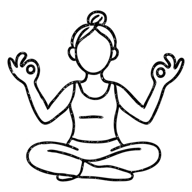person doing yoga sticker
