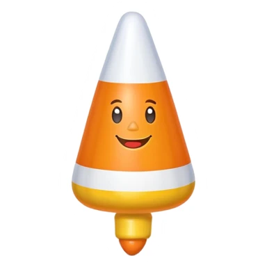   jeff koons style inflatable orange candy corn balloon sticker