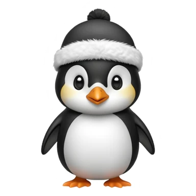 penguen with cap sticker