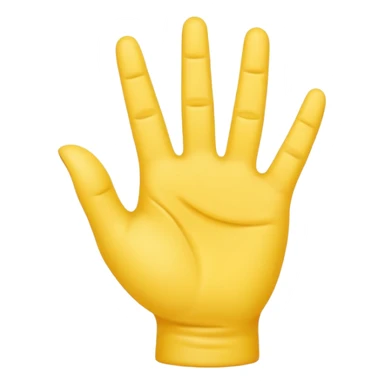 american sign language alphabet A yellow hand sticker