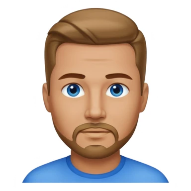 a man with great jawline , slicked back hair , goatee on his face sticker