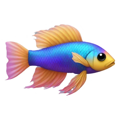 nonbinary flag beta fish sticker