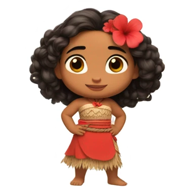 Moana from the Disney movie moana wearing red sticker