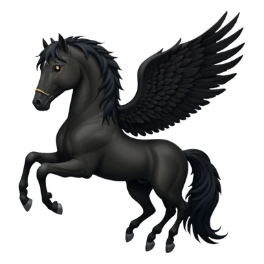 black flying horse Let him look up sticker