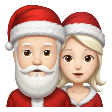 santa husband wife sticker