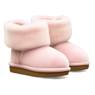 fuzzy slippers uggs light pink sticker
