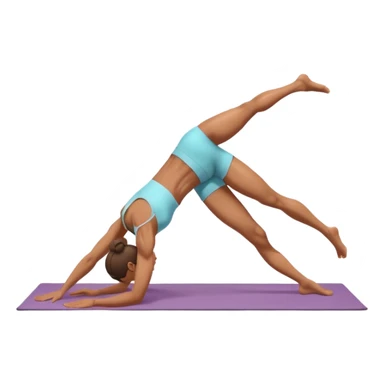 downward dog yoga pose sticker