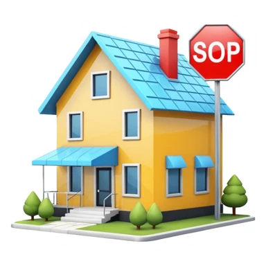 4d house w for sale sign sticker